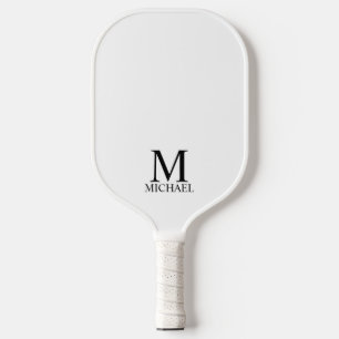 Klassisches Personalisiertes Monogramm und Name Pi Pickleball Schläger