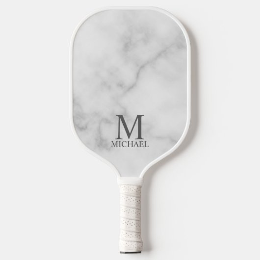 Klassisches Personalisiertes Monogramm und Name Pi Pickleball Schläger (Vorderseite)