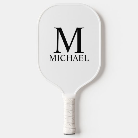 Klassisches Personalisiertes Monogramm und Name Pickleball Schläger (Vorderseite)