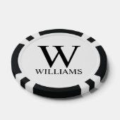 Klassisches Personalisiertes Monogramm und Name Pokerchips (Einzeln)