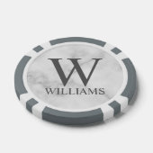 Klassisches Personalisiertes Monogramm und Name Pokerchips (Einzeln)