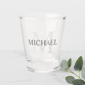 Klassisches Personalisiertes Monogramm und Name Schnapsglas