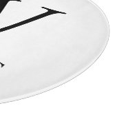 Klassisches Personalisiertes Monogramm und Name Schneidebrett (Ecke)