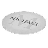 Klassisches Personalisiertes Monogramm und Name Schneidebrett (Ecke)