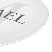 Klassisches Personalisiertes Monogramm und Name Schneidebrett (Ecke)