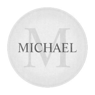 Klassisches Personalisiertes Monogramm und Name Schneidebrett