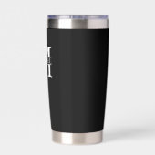 Klassisches Personalisiertes Monogramm und Name Thermobecher (Rückseite)