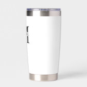 Klassisches Personalisiertes Monogramm und Name Thermobecher (Rückseite)