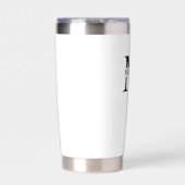 Klassisches Personalisiertes Monogramm und Name Thermobecher (Vorderseite)