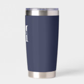 Klassisches Personalisiertes Monogramm und Name Thermobecher (Rückseite)