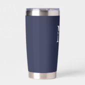 Klassisches Personalisiertes Monogramm und Name Thermobecher (Vorderseite)