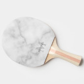 Klassisches Personalisiertes Monogramm und Name Tischtennis Schläger (Seitenansicht)