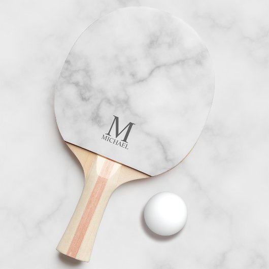 Klassisches Personalisiertes Monogramm und Name Tischtennis Schläger