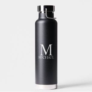 Klassisches Personalisiertes Monogramm und Name Trinkflasche