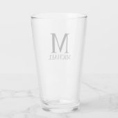 Klassisches Personalisiertes Monogramm und Namensg Glas (Rückseite)
