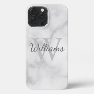 Klassisches Personalisiertes Monogramm und Namensm iPhone 13 Pro Max Hülle