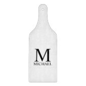 Klassisches Personalisiertes Monogramm und Namensz Schneidebrett (Vorderseite)