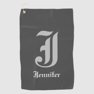 Klassisches personalisiertes Namens- und Initialgo Golfhandtuch
