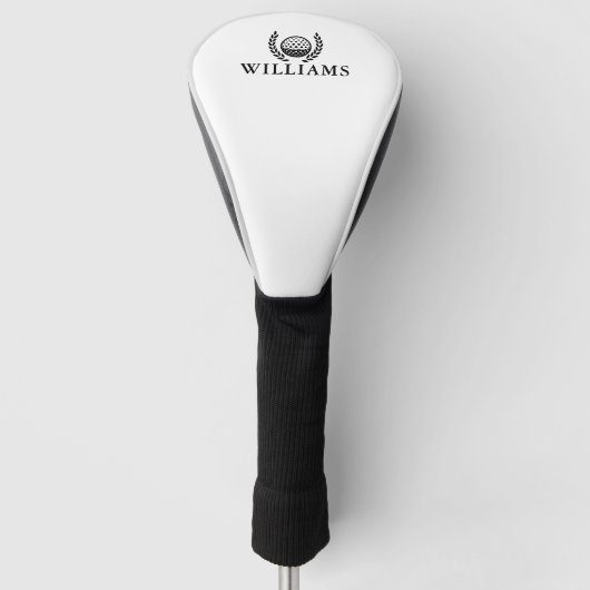 Klassisches personalisiertes Namensmonogramm Golf Headcover (Vorderseite)
