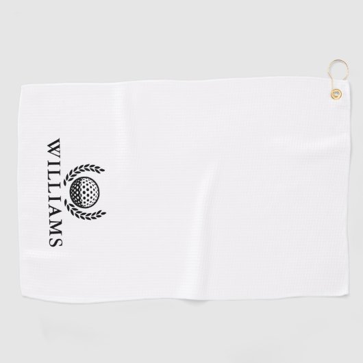 Klassisches personalisiertes Namensmonogramm Golfhandtuch (Horizontal)