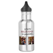 Klassisches Personalisiertes Neujahr 2025 Kalender Edelstahlflasche (Links)