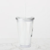 Klassisches Personalisiertes Skriptmonogramm und N Acryltrinkbecher (Rechts)