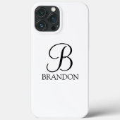 Klassisches Personalisiertes Skriptmonogramm und N Case-Mate iPhone Hülle (Rückseite)