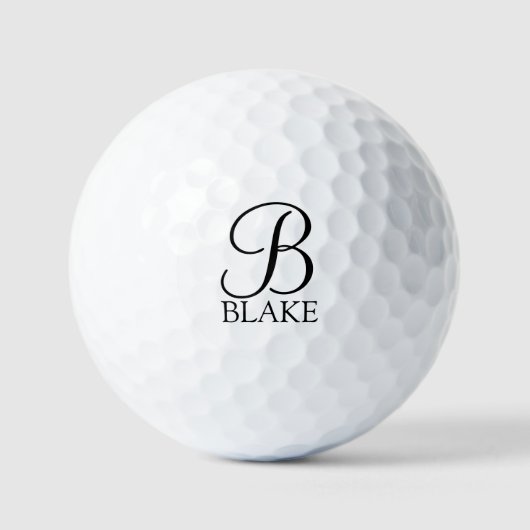 Klassisches Personalisiertes Skriptmonogramm und N Golfball (Vorderseite)