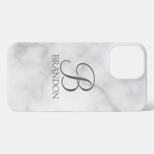 Klassisches Personalisiertes Skriptmonogramm und N iPhone Hülle (Rückseite (Horizontal))