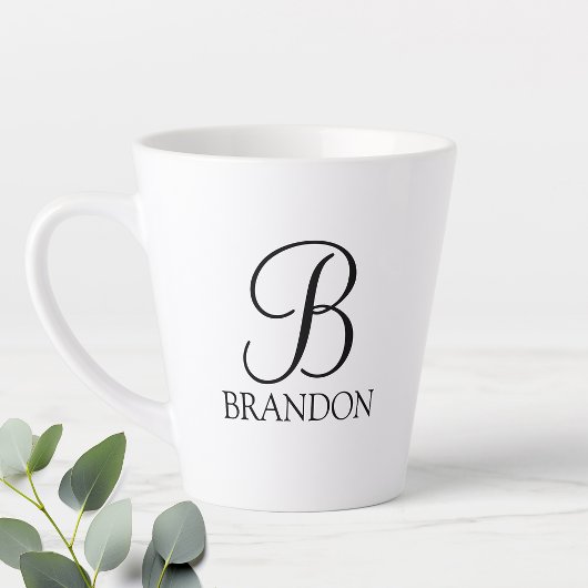 Klassisches Personalisiertes Skriptmonogramm und N Milchtasse