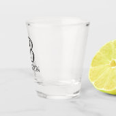 Klassisches Personalisiertes Skriptmonogramm und N Schnapsglas (Rechts)