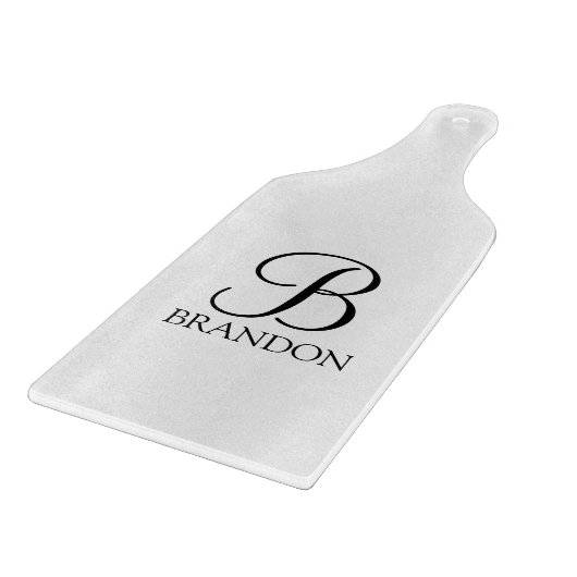 Klassisches Personalisiertes Skriptmonogramm und N Schneidebrett (Ecke)