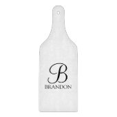 Klassisches Personalisiertes Skriptmonogramm und N Schneidebrett (Vorderseite)