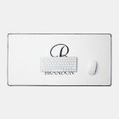 Klassisches Personalisiertes Skriptmonogramm und N Schreibtischunterlage (Tastatur & Maus)