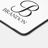 Klassisches Personalisiertes Skriptmonogramm und N Schreibtischunterlage (Ecke)