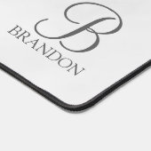 Klassisches Personalisiertes Skriptmonogramm und N Schreibtischunterlage (Ecke)