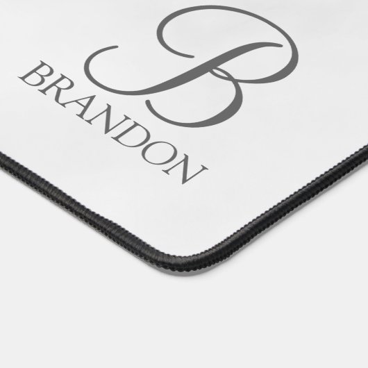 Klassisches Personalisiertes Skriptmonogramm und N Schreibtischunterlage (Ecke)