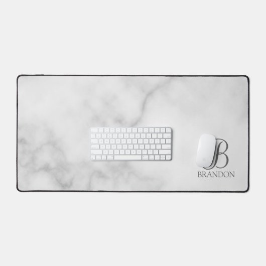 Klassisches Personalisiertes Skriptmonogramm und N Schreibtischunterlage (Tastatur & Maus)