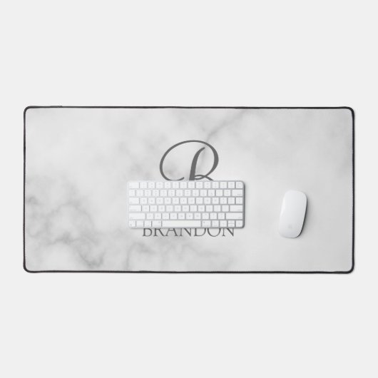 Klassisches Personalisiertes Skriptmonogramm und N Schreibtischunterlage (Tastatur & Maus)