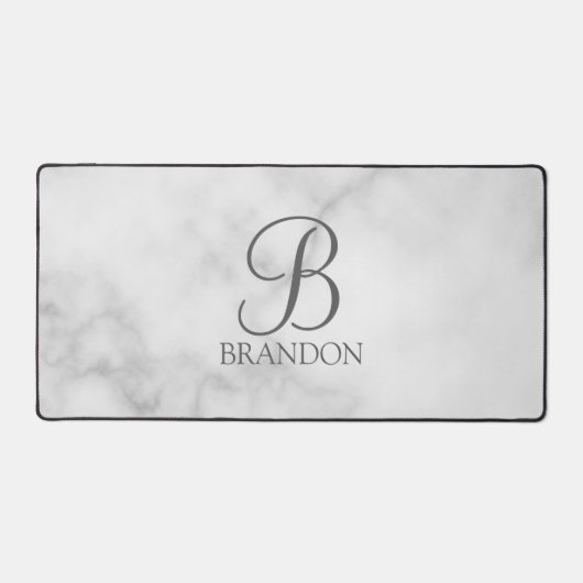 Klassisches Personalisiertes Skriptmonogramm und N Schreibtischunterlage (Vorderseite)