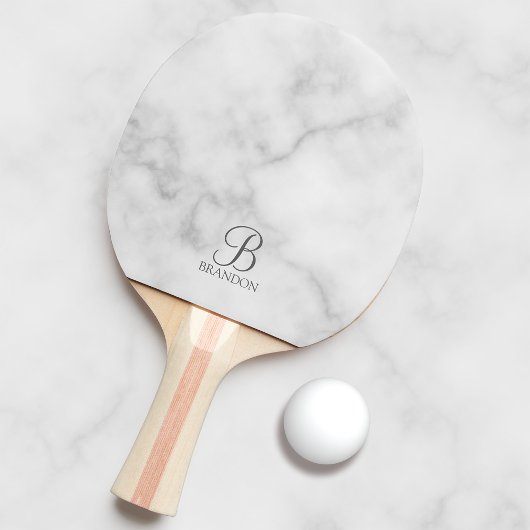 Klassisches Personalisiertes Skriptmonogramm und N Tischtennis Schläger