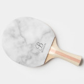 Klassisches Personalisiertes Skriptmonogramm und N Tischtennis Schläger (Seitenansicht)