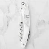 Klassisches personalisiertes Trauzeuge-Monogramm u Kellnermesser (Vorderseite)