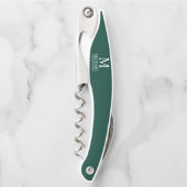Klassisches personalisiertes Trauzeuge-Monogramm u Kellnermesser (Vorderseite)
