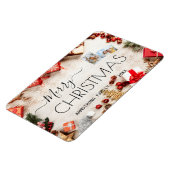 Klassisches Personalisiertes WeihnachtsfestFoto de Magnet (Linke Seite)