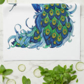 Klassisches Pfau- und Dragonfly-Design Handtuch (Gefaltet)
