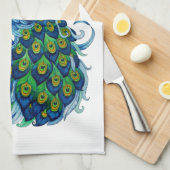 Klassisches Pfau- und Dragonfly-Design Handtuch (Viertel Falte)