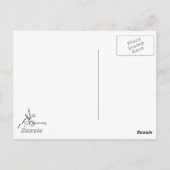 Klassisches Pfau- und Dragonfly-Design Postkarte (Rückseite)