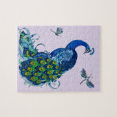 Klassisches Pfau- und Dragonfly-Design Puzzle (Horizontal)