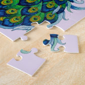 Klassisches Pfau- und Dragonfly-Design Puzzle (Seite)